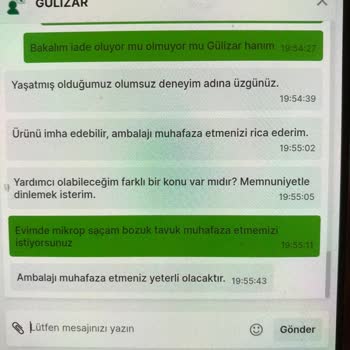 Tazedirekt Bozuk Tavuk Ürünü