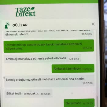 Tazedirekt Bozuk Tavuk Ürünü