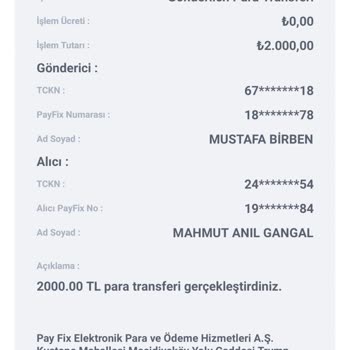 Payfix Hesabımdan Paramın Çalınması