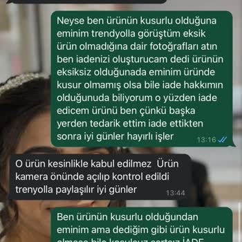 Kullanılmayan Ürün İadesi Yapmak İstemeyen Trendyol Ve Tedarikçi