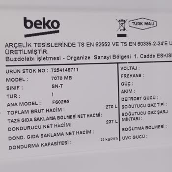 Beko 7070mb Dondurucu Çürüme Bozulma