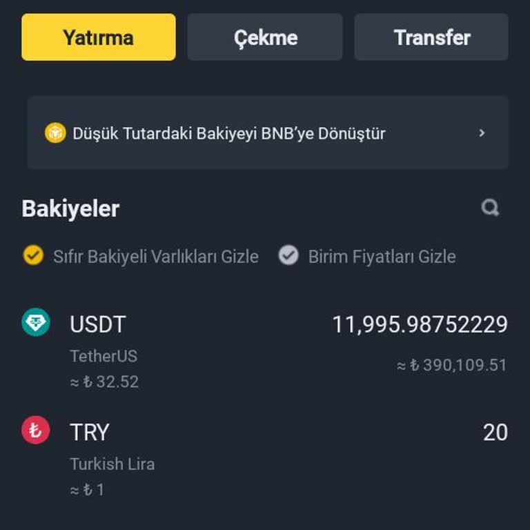 Binance TR Parama El Koydu Ve Çekim İzni Vermiyor