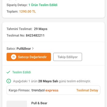 Pull Bear Eksik Para İadesi
