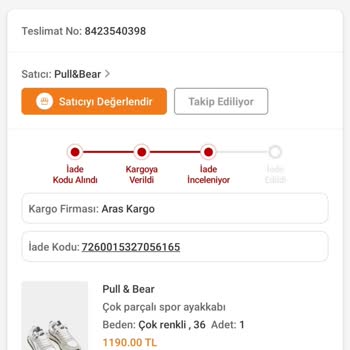 Pull Bear Eksik Para İadesi