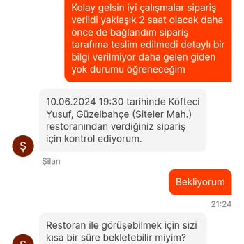 Migros Yemek Ve Köfteci Yusuf Sipariş Teslim Edildi Sorunu