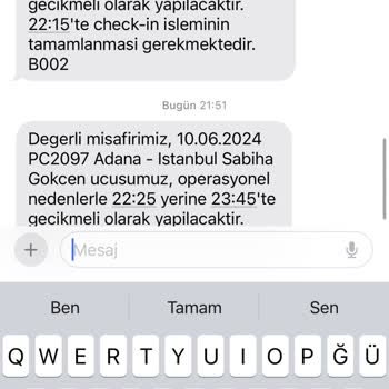 Pegasus Uçak Rötar Yedi