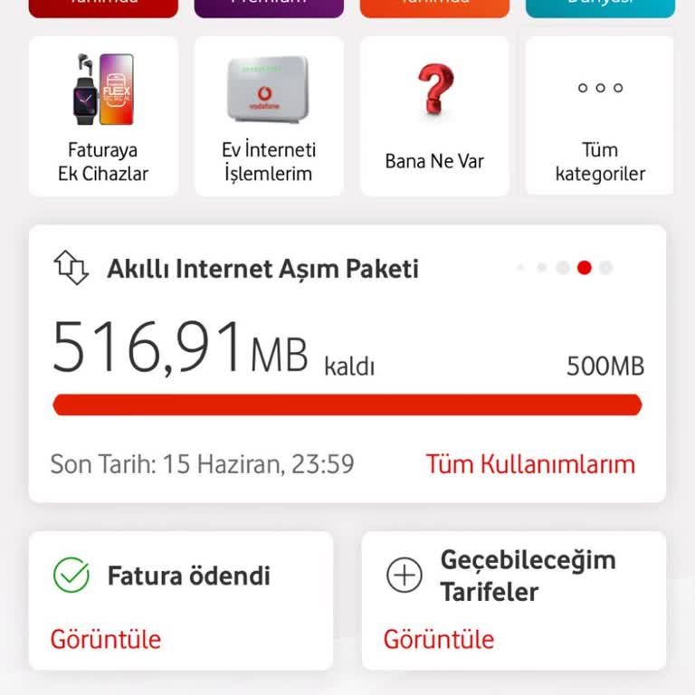 Vodafone İnternet Paketi İsteğim Dışında Satıldı.