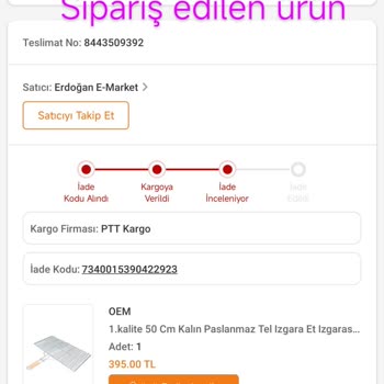 Trendyol Trendol Bilerek Yanlış Ürün Gönderen Satıcıya Hiçbir Şey Yapmıyor