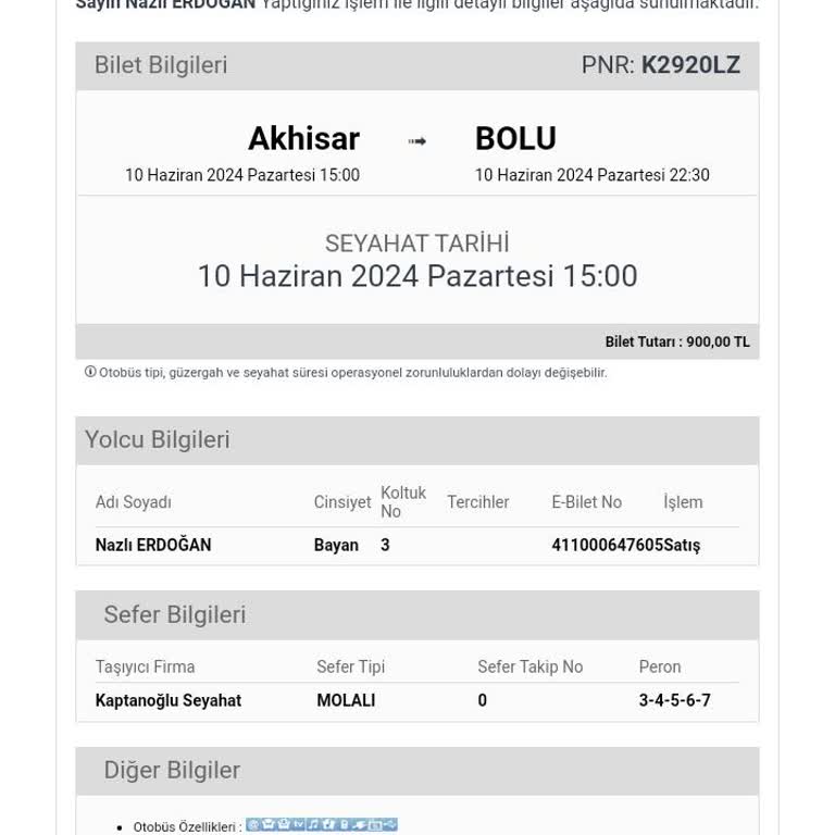 Kaptanoğlu Seyahat Sefer Saatine Uymuyor