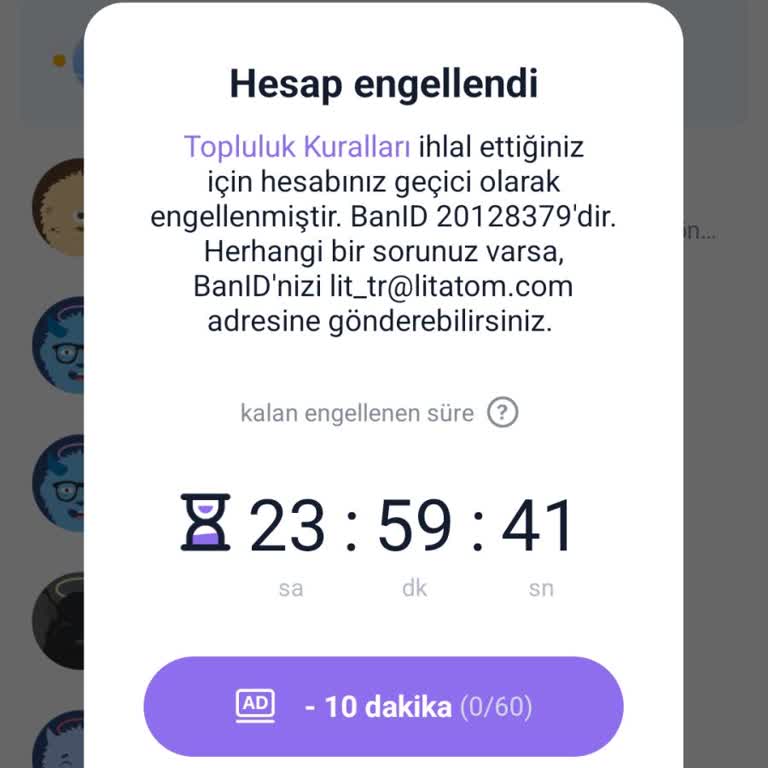 Litmatch Hesabım Banlandı Açılmasını İstiyorum