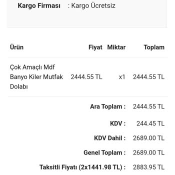 Dekorstilim Şikayet Gelmeyen Ürün