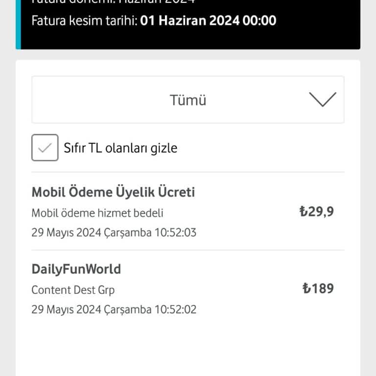 Vizyon Elektronik Para Bilgimiz Dışında Ücret Alındı