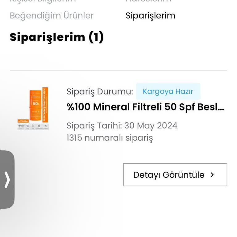 Bade Natural Sayfasından Aldığım Ürünler Gelmedi