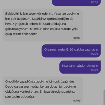 Getir Siparişi Geç Getirdi