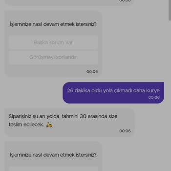 Getir Siparişi Geç Getirdi