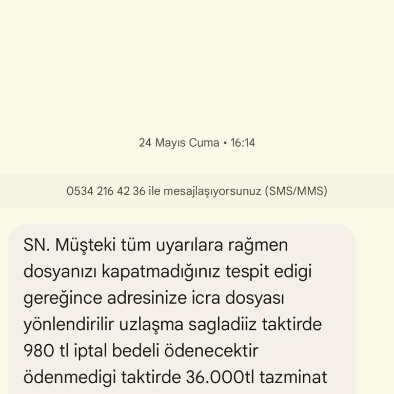 0534 216 42 36 Yanıltıcı Şikayetçiyim