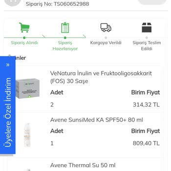 evdeeczane.com İşlem Yapılmayan Siparişim