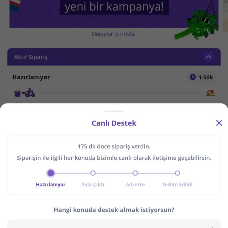 Getir Büyük Teslim Edilmeyen Sipariş
