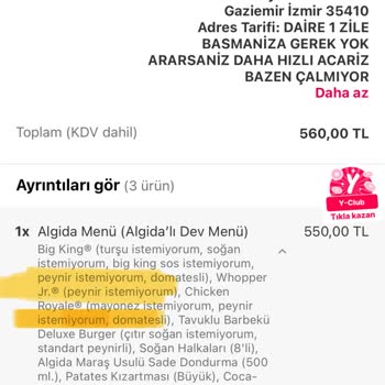 Yemek Sepeti Ve Burger King