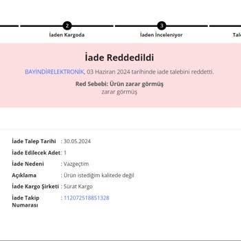 Bayındır Elektronik N11 Mağazası İade Sorunu