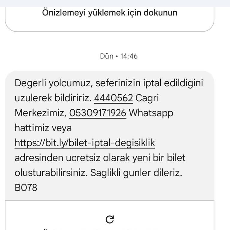 Kamil Koç Firmasının Sefer İptalinden Kaynaklanan Mağduriyet