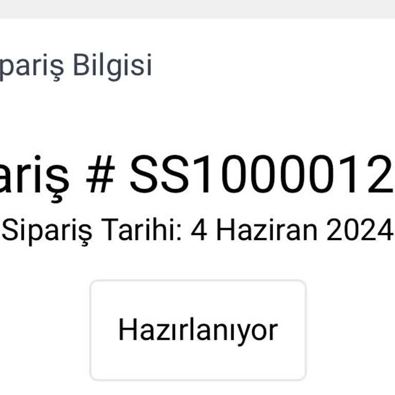 Saat & Saat Kargoya Verilmeyen Ürün