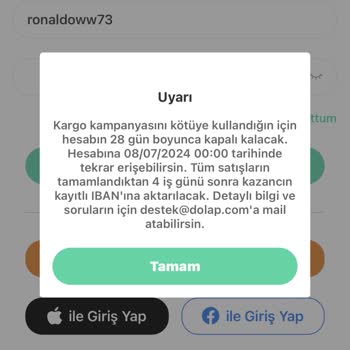 Dolap Firması Sizden Hesabımı Açmanızı Ve Özür Dilemenizi Bekliyorum.
