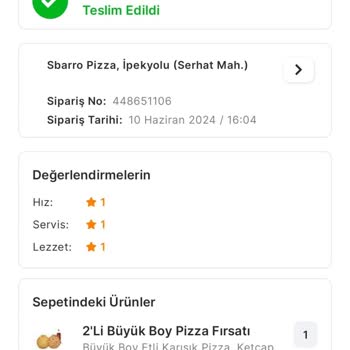 Sbarro Pizza Tüketiciyi Yanıltıyor