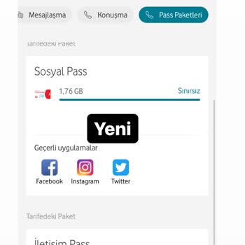 Vodafone Sosyal Sınırsız Paket Sorunu