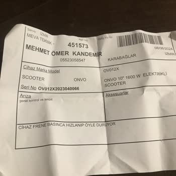 Onvo Yetkili Servis Çok Zayıf Kalıyor