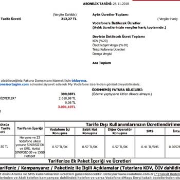 Vodafone Biten Taahhüt Zammı Ve Yüksek Fiyatlandırma Yapması