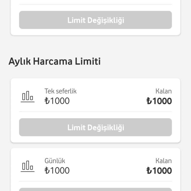 Vodafone Yanımda Uygulama Limit