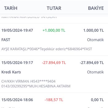 İş Bankası Muh. Hesabına Aktarım