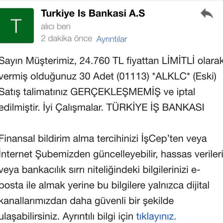İş Bankası Satış Emri Verdiğim Hisseleri Satmıyor Ve Zarara Uğratıyor.