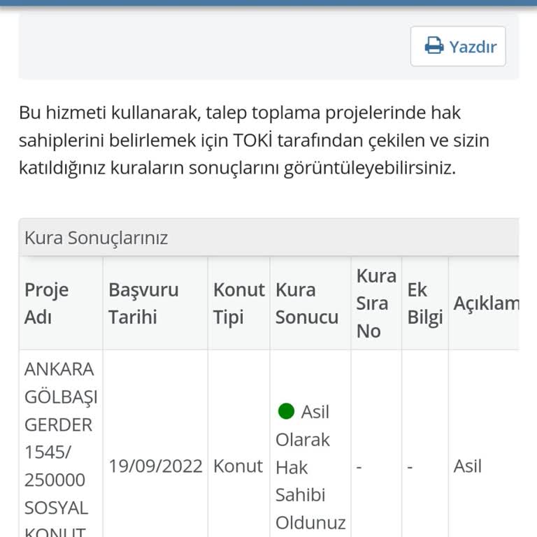 TOKİ Ankara Gölbaşı Gerder 1545/250000 Sosyal Konut Proje'si Bilgisizliği
