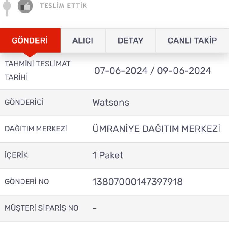 Kargom Sende Teslim Tarihi Geçmesine Rağmen Ürünü Teslim Etmiyor
