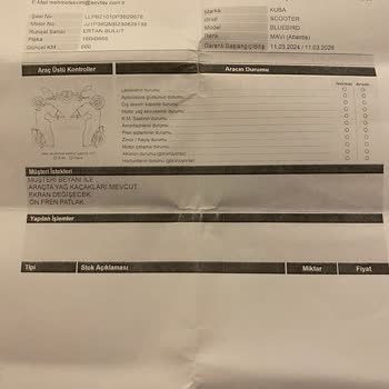 Kuba Motor Sevtaş Motorlu Araçlar A. Ş Şikayet