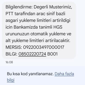 VakıfBank Bilgim Dışında Talimat Vermeden Otomatik HGS Yüklemesi
