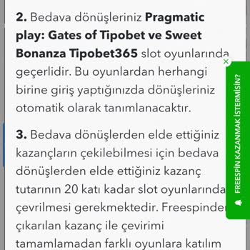Tipobet365.com Bonus Kampanyasının Yazan Kural Gereğini Yapmadı.