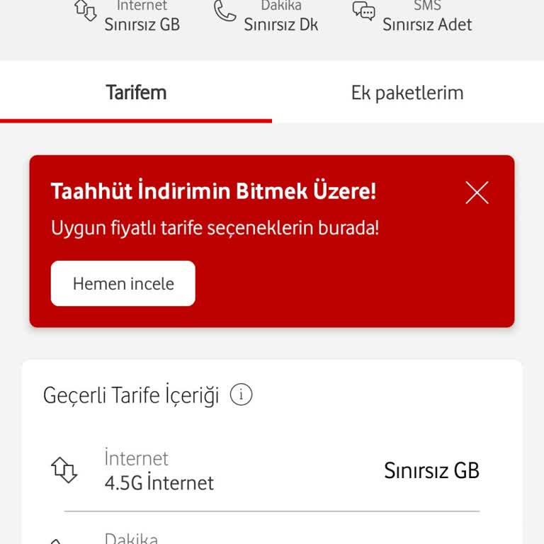 Vodafone Tarifedeki Fahiş Artış