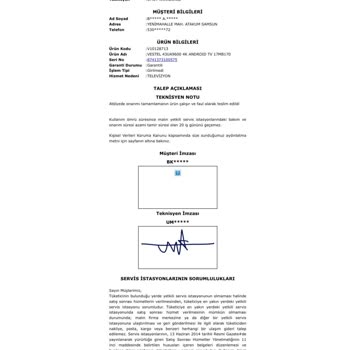 Vestel Televizyon Ve Müşteri Hizmetleri