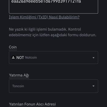 Binance 4023 Not Yanlış Memo Adresi Sebebiyle Kayıp. İade İstiyorum