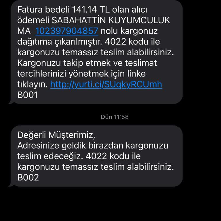 Yurtiçi Kargo Adreste Yoksunuz Yalanı