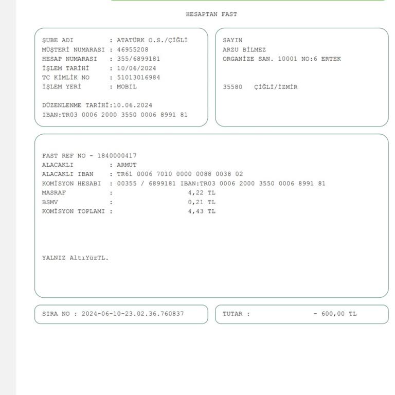 Armut Havale\EFT Pn Kodu Unutma