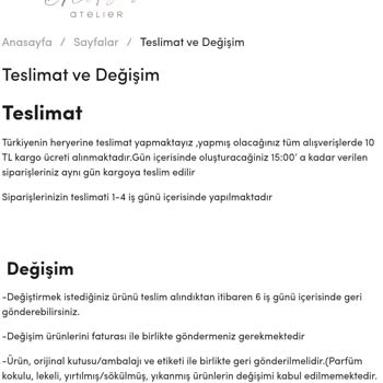By Elif Dursun İade Ve Değişim