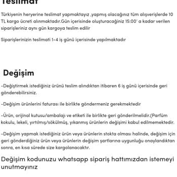 By Elif Dursun İade Ve Değişim