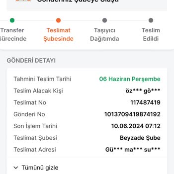 Trendyol Express Beyzade Şubesi Teslimat Yapmıyor