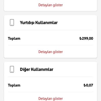 Vodafone Yurt Dışındayken Arama Yapmadan Para Kesiyor