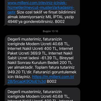 Millenicom Nakil İşlemimi Gerçekleştiremiyor