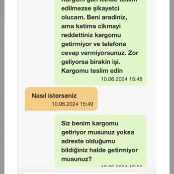 Bir Günde Kargo Şirketine Asla Ulaşılmıyor Ve Muhatap Yok!